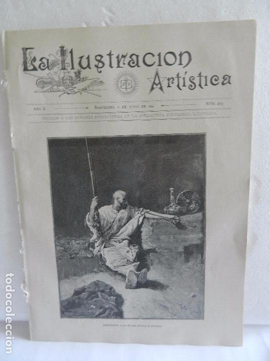Coleccionismo de Revistas y Peri&oacute;dicos: REVISTA LA ILUSTRACION ARTISTICA A&Ntilde;O X BARCELONA 8 DE JUNIO DE 1891 N&Uacute;M. 493.