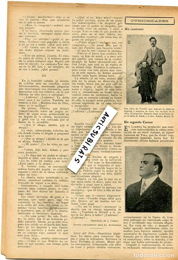 Coleccionismo de Revistas y Peri&oacute;dicos: REVISTA A&Ntilde;O 1912 FOTO DEL HOMBRE MAS ALTO Y MAS BAJO DE TORELLO JUAN DE LA ROCA EMILIO BOSCH