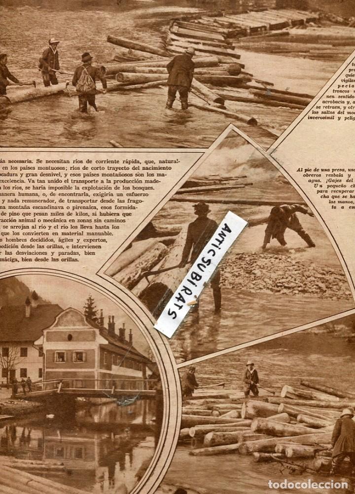 Coleccionismo de Revistas y Peri&oacute;dicos: REVISTA 1931 TRANSPORTE FLUVIAL DE MADERA ESCAFANDRA BUZOS GIANNI TESOROS KODAK GIMENEZ SALINAS