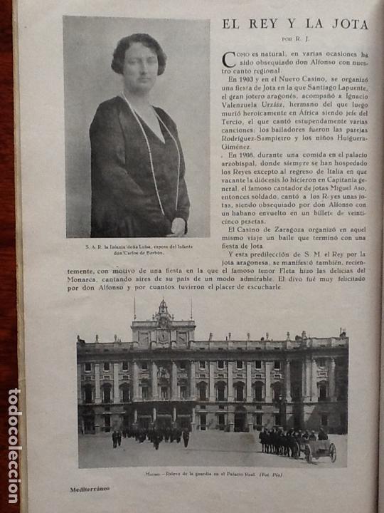 Collection Magazines and Newspapers: ALFONSO XIII Y LA JOTA .FLETA  ZARAGOZA HOJA REVISTA