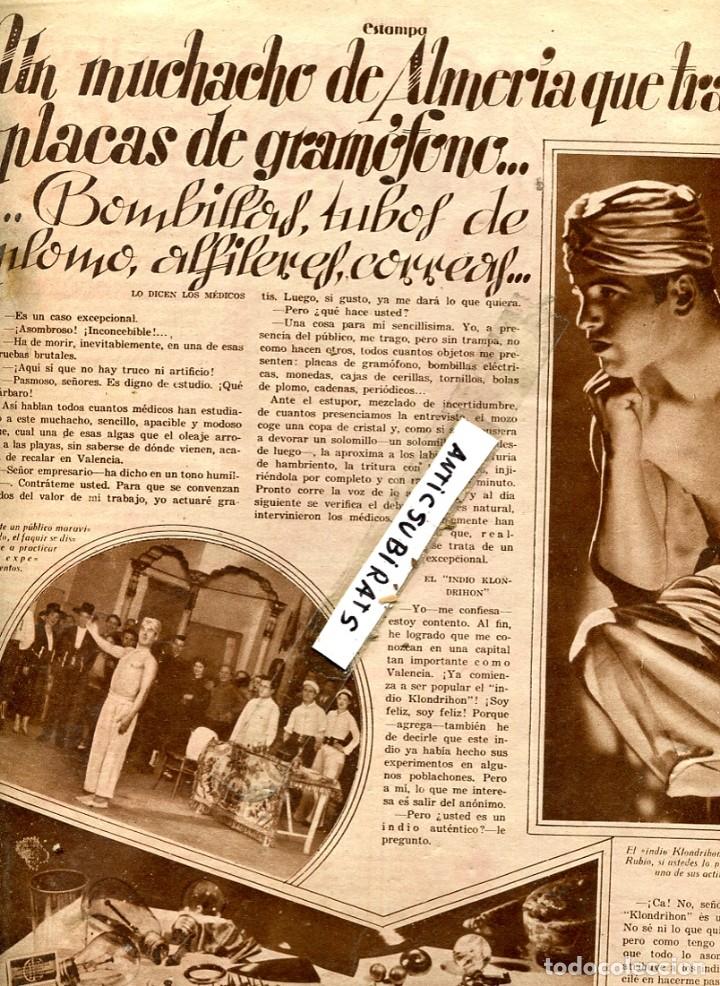 Coleccionismo de revistas y peri&oacute;dicos: REVISTA 1932 PEDRO RUBIO FAKIR DE ALMERIA INDIO KLONDRIHON FABRICA OYARZUN ESTUDIANTINA DE CARTAGENA