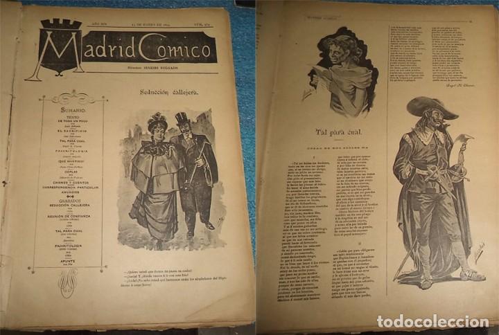 Coleccionismo de revistas y peri&oacute;dicos: REVISTA MADRID COMICO TOMO CON TODAS LAS REVISTAS DEL A&Ntilde;O 1894 Peri&oacute;dico semanal, literario, festiv