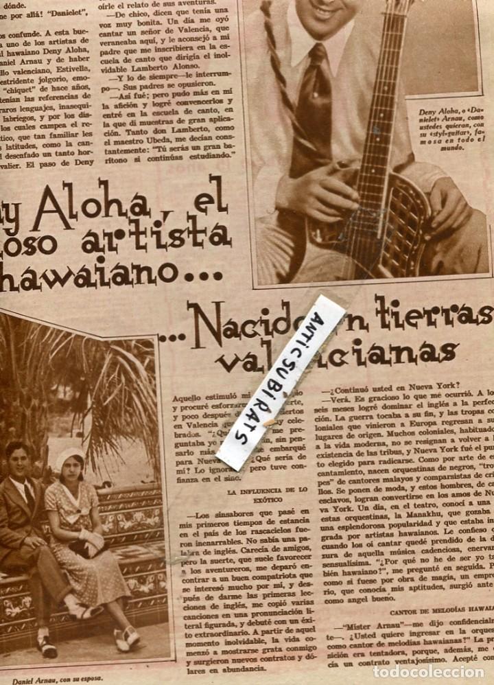 Collezionismo di Riviste e Giornali: REVISTA 1932 DENY ALOHA DANIEL ARNAU GUITARRA GUITARRISTA ESTIVELLA URZURLAGA CONDE ROBERTO FUTBOL