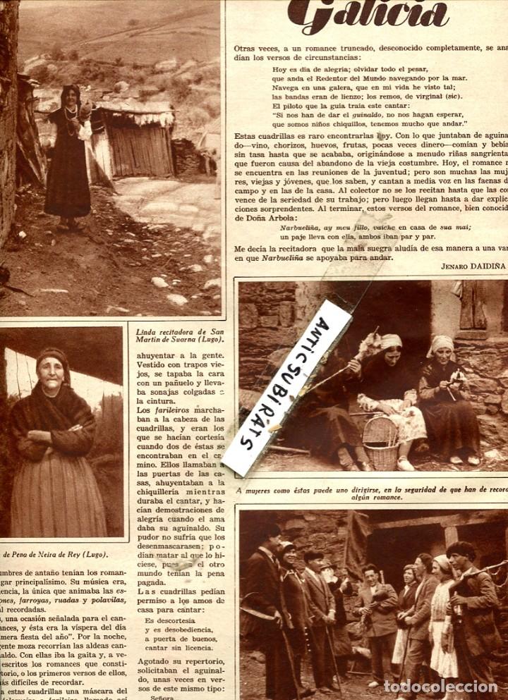 Coleccionismo de Revistas y Peri&oacute;dicos: REVISTA 1933 ROMANCES DE GALICIA SAN MARTIN DE SUARNA PENA DE NEIRA DEL REY SOUTELO LUGO