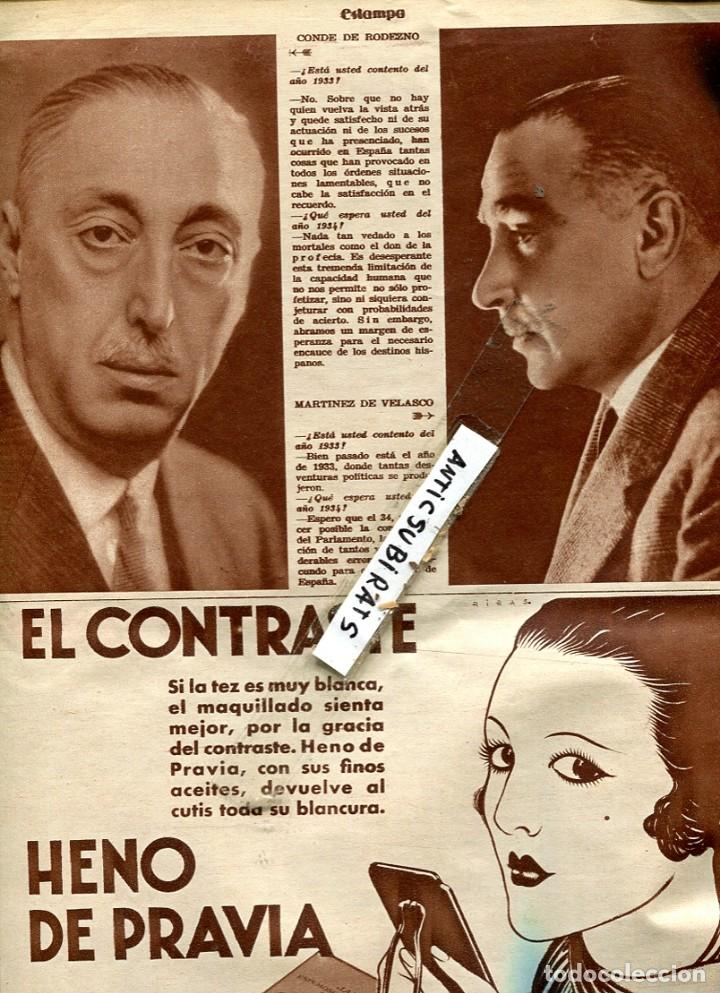 Coleccionismo de revistas y peri&oacute;dicos: REVISTA 1933 MARTINEZ VELASCO TIBET MUERTE DE MACIA HUELGA DE NOVIOS EN LA SOLANA MICKEY MOUSE