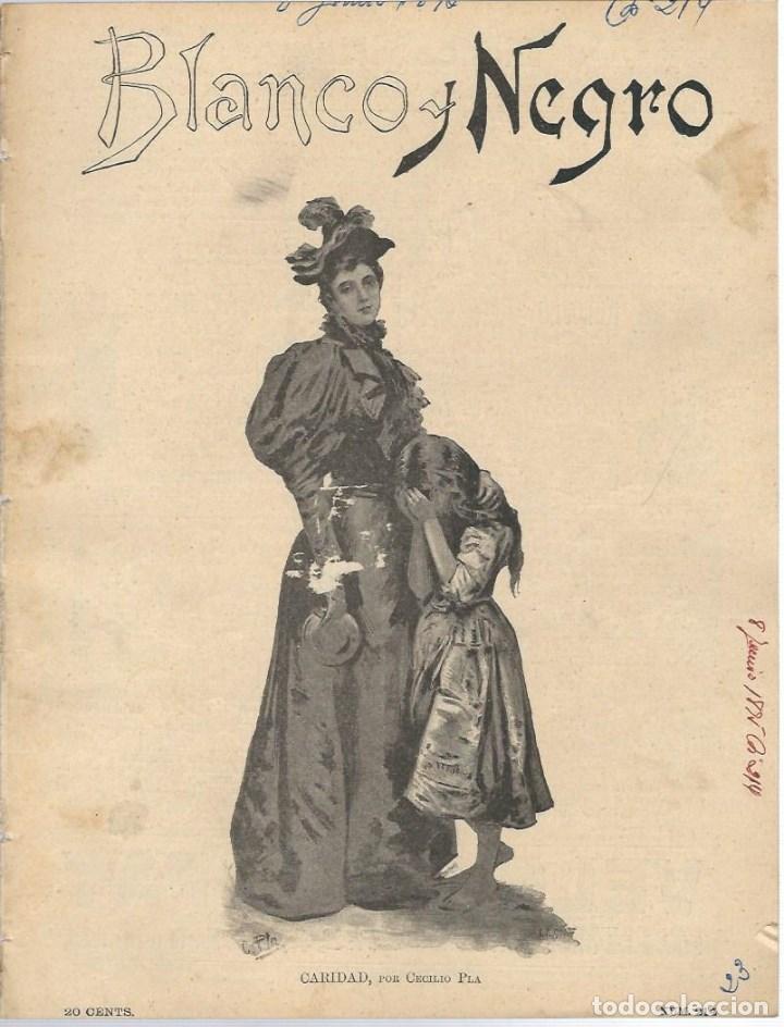 Collection Magazines and Newspapers: REVISTA BLANCO Y NEGRO N&ordm; 214 DEL 8 DE JUNIO DE 1895 - LA PROCESION DEL CORPUS