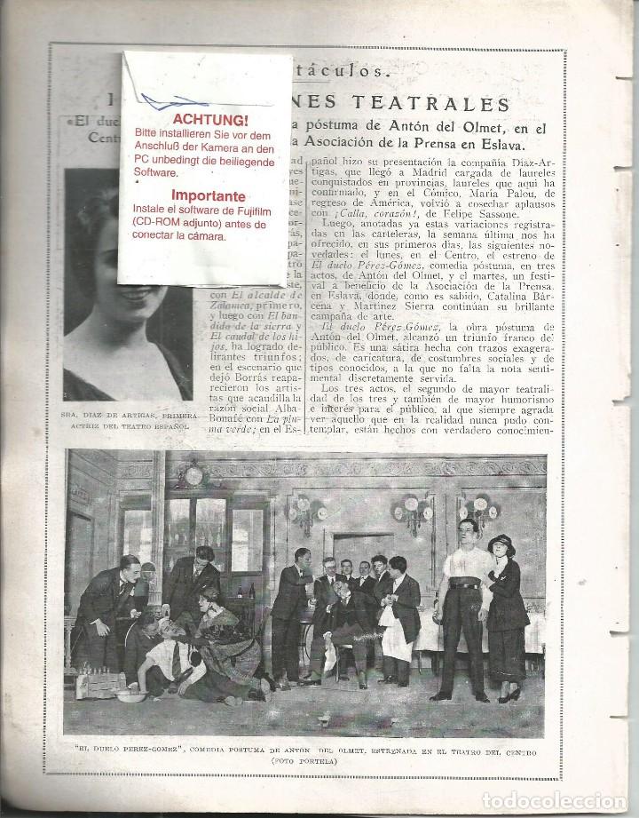 Collection Magazines and Newspapers: BYN ENE 1924.N&ordm; 1705. 4 PAG. TEATRO.SRA DIAZ ARTIGAS.COMEDIA ANTON DEL OLMET. SILENO. MARCELLE AVRIL