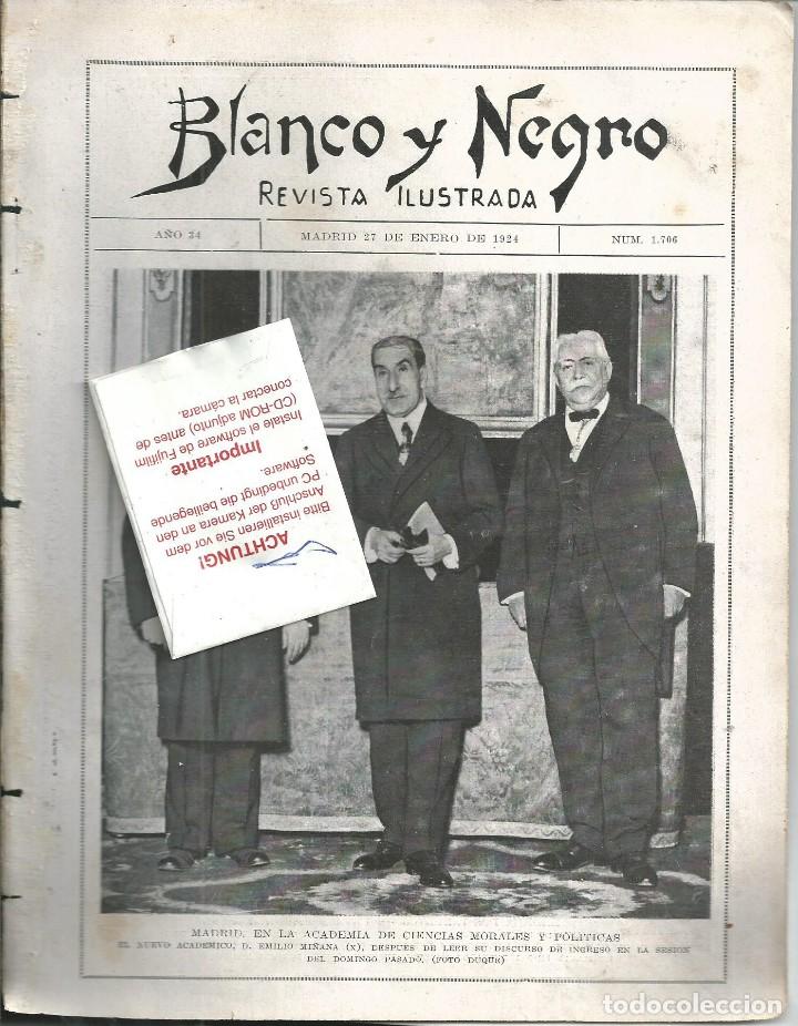 Collection Magazines and Newspapers: BYN ENE 1924.N&ordm;1706.ACADEMICO EMILIO MI&Ntilde;ANA MERCANTILISTA. INDULTOS  MATEU Y NICOLAU PRIMO DE RIVERA