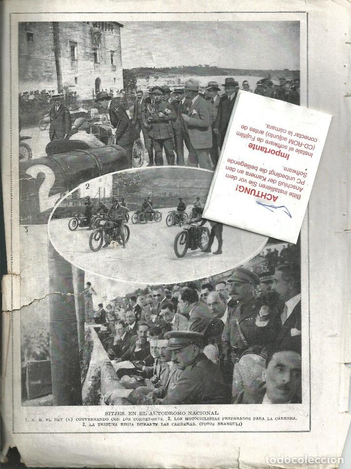 Collection Magazines and Newspapers: BYN ENE 1924.N&ordm;1706.  DOBLE PAGINA PANORAMICA NUEVO ESTADIO DE CHAMARTIN MOTOS CARRERAS COCHES