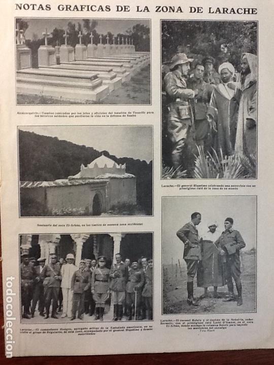 Collection Magazines and Newspapers: NOTAS GR&Aacute;FICAS DE LA ZONA DE LARACHE.HEROES Y VICTIMAS DE LA GUERRA .A&Ntilde;O 1925. 3 HOJAS REVISTA
