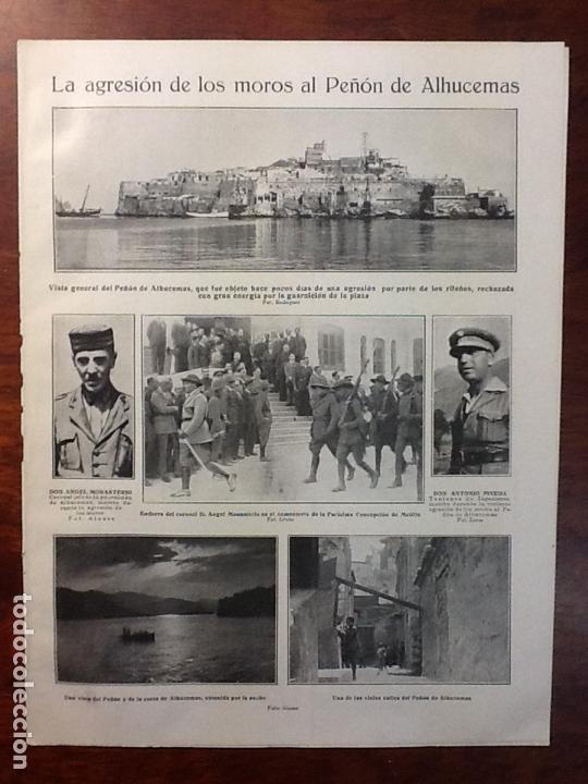 Collezionismo di Riviste e Giornali: LA AGRESION DE LOS MOROS AL PE&Ntilde;&Oacute;N DE ALHUCENAS.MARRUECOS.RIF.CEBADILLA. A&Ntilde;O 1925. 12 HOJAS REVISTA