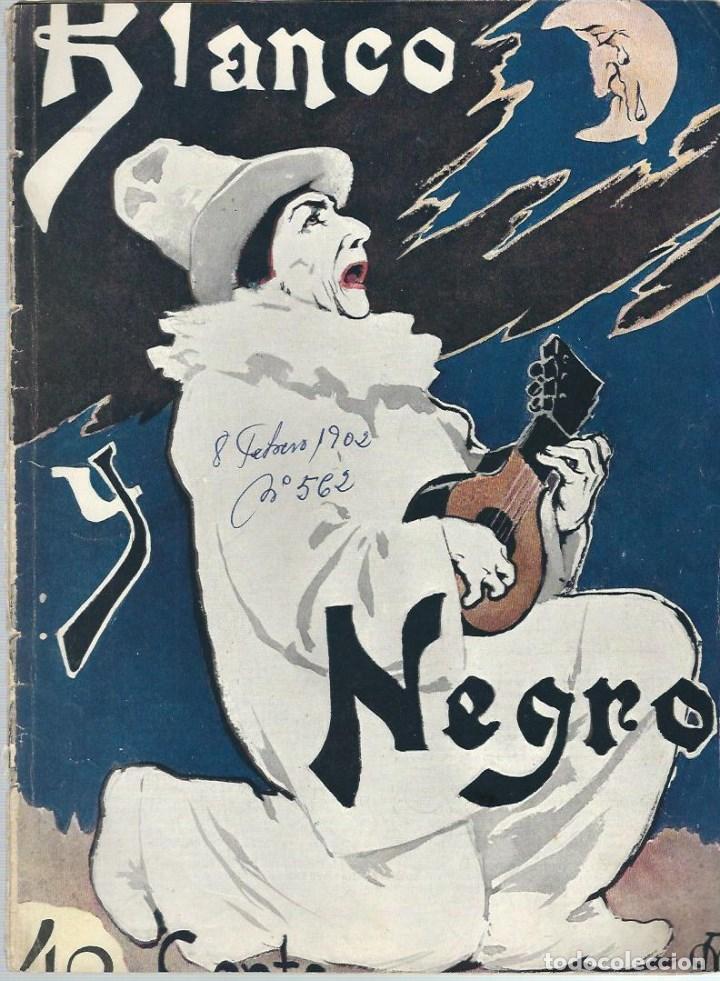 Sammeln von Zeitschriften und Zeitungen: REVISTA BLANCO Y NEGRO N&ordm; 562 DEL 8 DE FEBRERO DE 1902 - CANTANDO A LA LUNA