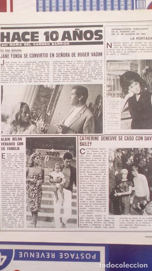 Coleccionismo de revistas y peri&oacute;dicos: recorte roger vadim jane fonda paquita rico alain delon catherine deneuve david bailey