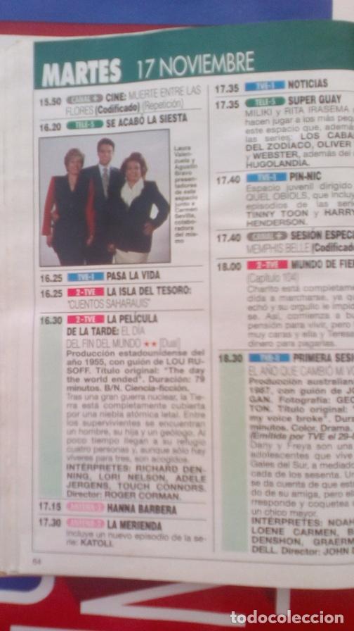 Coleccionismo de Revistas y Peri&oacute;dicos: RECORTE carmen sevilla AGUSTIN BRAVO TELECUPON laura valenzuela no a la siesta tele cinco