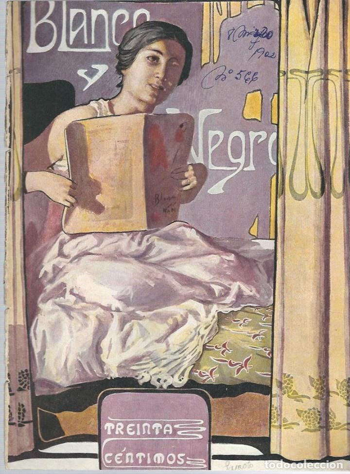 Sammeln von Zeitschriften und Zeitungen: REVISTA BLANCO Y NEGRO N&ordm; 566 DEL 8 DE MARZO DE 1902 - BILBAO NUEVA ZONA
