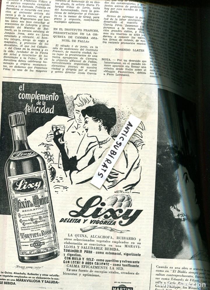Coleccionismo de Revistas y Peri&oacute;dicos: REVISTA 1954 ISABEL LLORACH JOAQUIN SUNYER LIXY MARTINI BENET ESPUNY CARLOS PASCUAL DE LARA ORTEGA