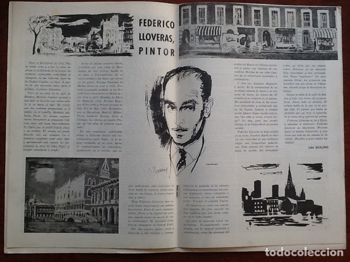Collection Magazines and Newspapers: FEDERICO LLOVERAS PINTOR..REVISTA CANIGO A&Ntilde;O 1962