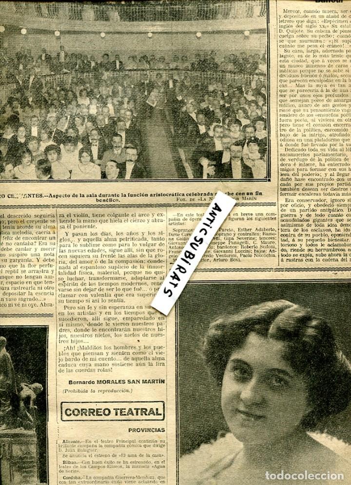 Coleccionismo de Revistas y Peri&oacute;dicos: PERIODICO 1911 ALBOX TEATRO  CERVANTES CARMELA BONAPLANTA TOROS EN MEJICO MEXICO CHIQUITO DE BEGO&Ntilde;A