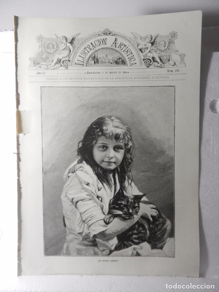 Collezionismo di Riviste e Giornali: REVISTA LA ILUSTRACION ARTISTICA A&Ntilde;O III BARCELONA 17 DE MARZO DE 1884 N&Uacute;M. 116.