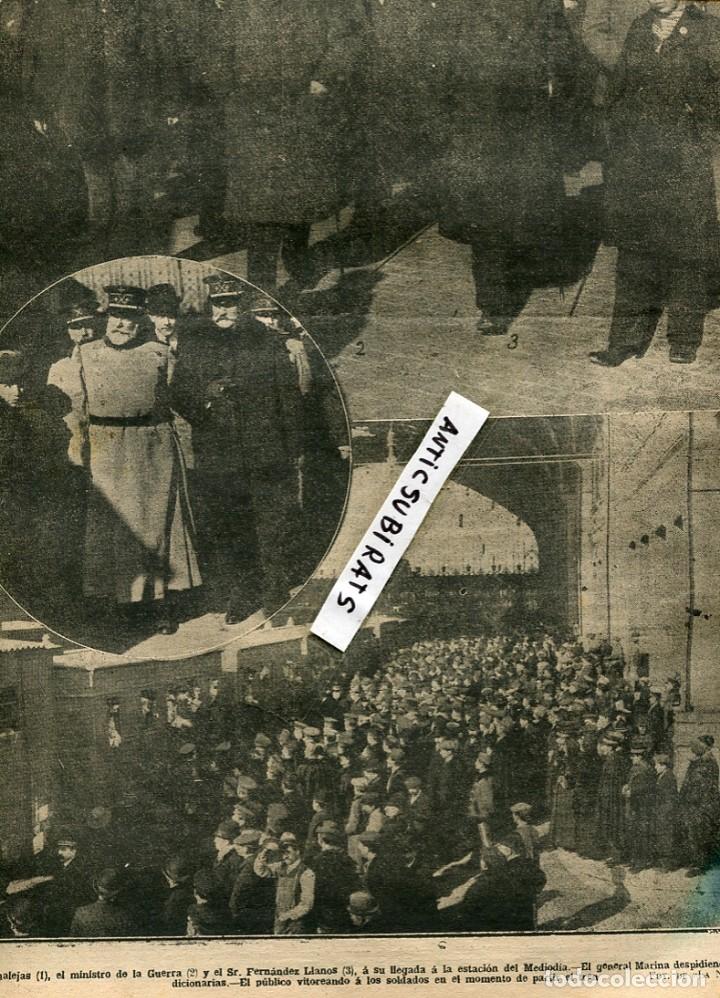 Sammeln von Zeitschriften und Zeitungen: PERIODICO 1911 EMIGRACION DE ALMERIA A ARGENTINA ESTACION DEL MEDIODIA CANALEJAS DESPIDE A LA TROPAS