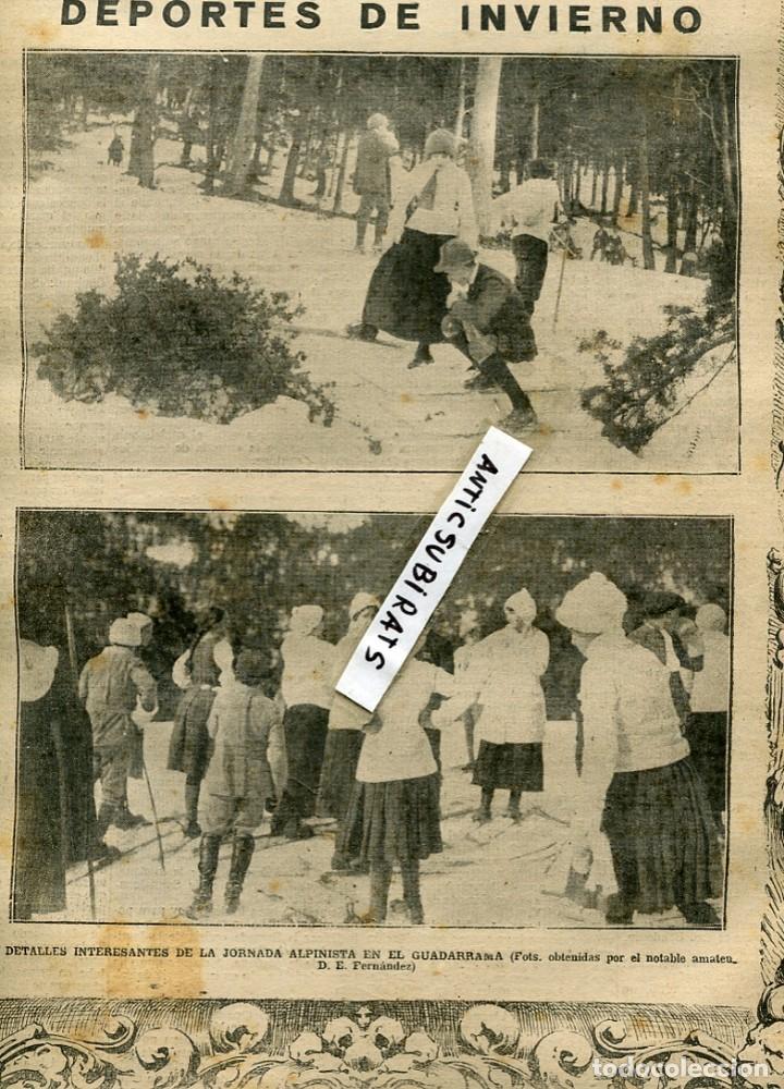 Coleccionismo de Revistas y Peri&oacute;dicos: PERIODICO 1912 JORNADA ALPINISTA EN EL GUADARRAMA ESQUI HUNDIMIENTO EN ANTEQUERA CALLE ADAMES
