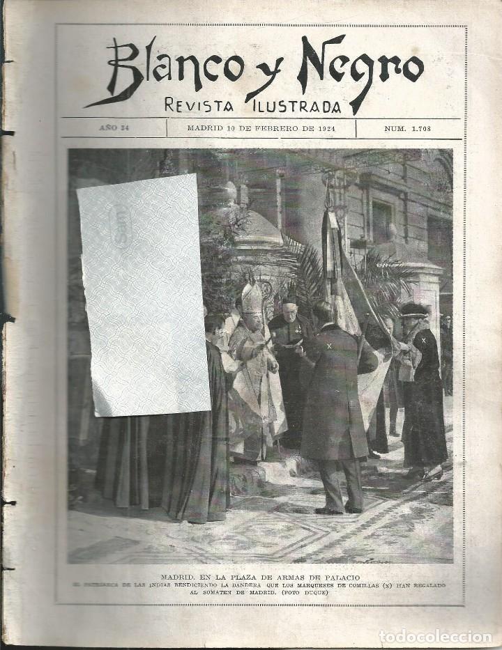 Collection Magazines and Newspapers: BYN 10 FEB 1924.N&ordm; 1708. PATRIARCA INDIAS BANDERA MARQUESES DE COMILLAS SOMATEN PLAZA ARMAS PALACIO