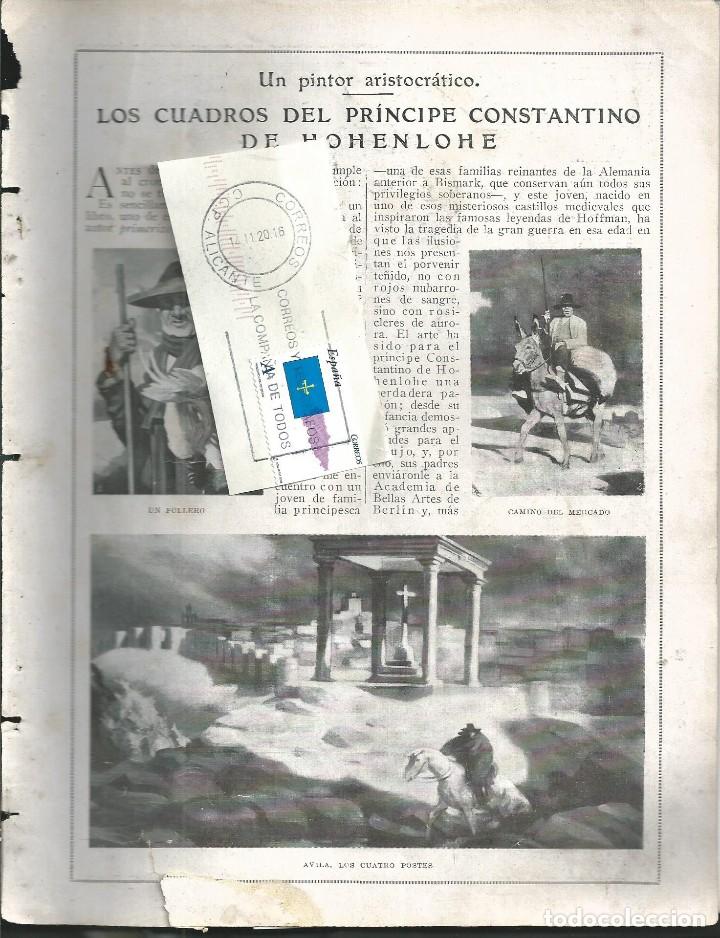 Coleccionismo de revistas y peri&oacute;dicos: BYN 10 FEB 1924.N&ordm; 1708. CUADROS DEL PRINCIPE CONSTANTINO DE HOHENLOHE VI&Ntilde;ETA DE XAUDARO