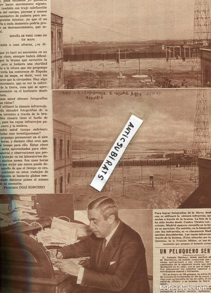 Coleccionismo de Revistas y Peri&oacute;dicos: REVISTA 1934 VIAJE A LA ESTRATOSFERA INVENTOR CORONEL HERRERA ANDUJAR VILLANUEVA DE LA REINA