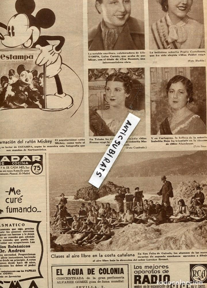 Collection Magazines and Newspapers: REVISTA 1934 BAILARIN FLAMENTO JUAN MARTINEZ MICKEY MOUSE ESCUELA DE SANT FELIU DE GUIXOLS MACIA