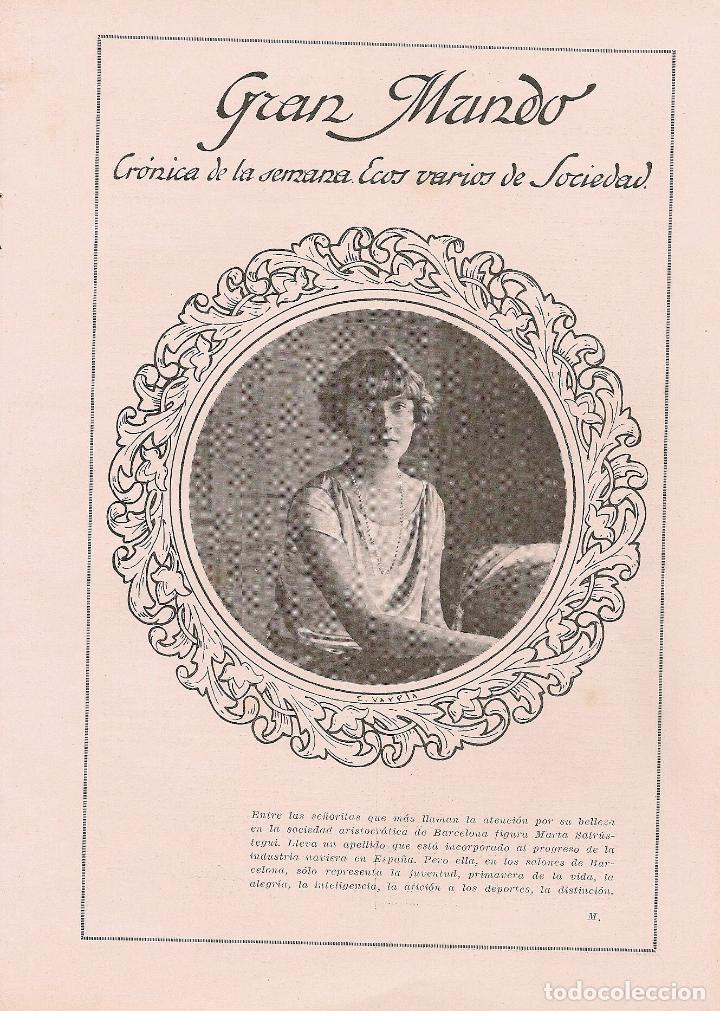 Coleccionismo de Revistas y Peri&oacute;dicos: La Srta. Marta Satrustegui  - 1925