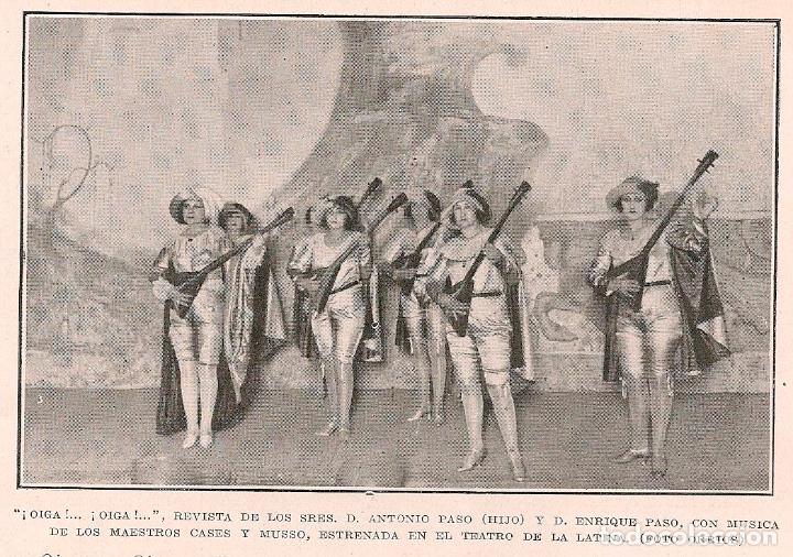 Sammeln von Zeitschriften und Zeitungen: * TEATRO * &iquest; TUNA ?* Revista &iexcl; Oiga!... &iexcl; Oiga!... de Paso, Cases y Musso  - 1929