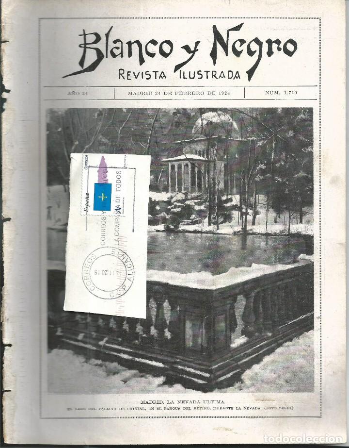 Collezionismo di Riviste e Giornali: BYN 24 FEB 1924.N&ordm; 1710. NEVADA HISTORICA EN MADRID RETIRO Y PLAZA ORIENTE. BODA LA CORU&Ntilde;A