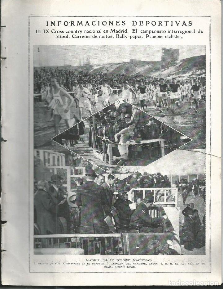 Coleccionismo de Revistas y Peri&oacute;dicos: BYN 2 MAR 1924.N&ordm; 1711.DEPORTES IX CROSS COUNTRY CARRERAS MOTOS FUTBOL CICLISMO EL REY
