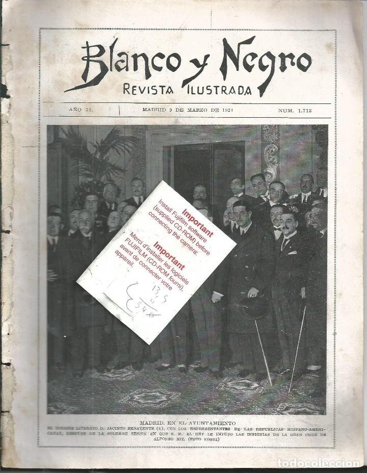 Coleccionismo de Revistas y Peri&oacute;dicos: BYN 9 MAR 1924.N&ordm; 1712. MEDALLA A JACINTO BENAVENTE EN MADRID ALFONSO XIII CORDOBA ESTUDIANTINA TUNA