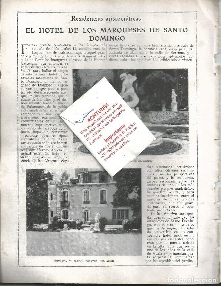 Collezionismo di Riviste e Giornali: BYN 16 MAR 1924.N&ordm; 1713. HOTEL MARQUESES DE SANTO DOMINGO  CARLOS LUIS DE CUENCA LOZANO SIDRO