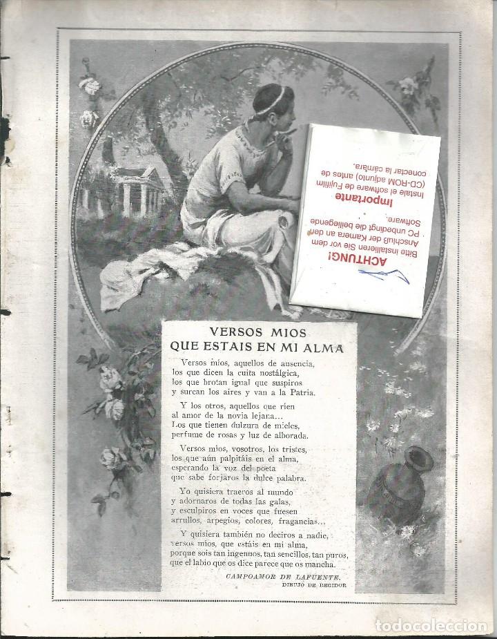 Collezionismo di Riviste e Giornali: BYN 16 MAR 1924.N&ordm; 1713.  VERSOS MIOS QUE ESTAIS EN MI ALMA CAMPOAMOR DE LA FUENTE. DIBUJO REGIDOR
