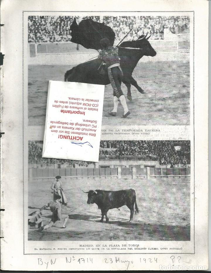 Collection Magazines and Newspapers: BYN 23 MAR 1924.N&ordm; 1714.  TEATRO Y TOROS  DIESTRO TRINITARIO MATADOR F.PRIETO JOSE CALLE MARIA BASSO