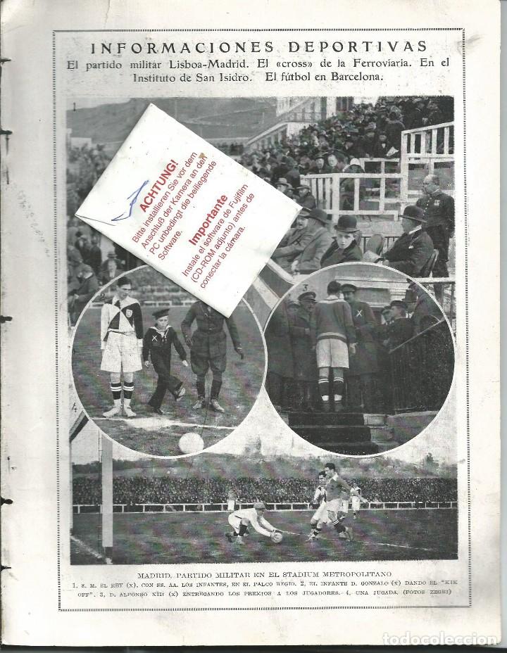 Collection Magazines and Newspapers: BYN 23 MAR 1924.N&ordm; 1714. DEPORTES  FUTBOL  INFANTE DANDO EL KIK OFF PORTERO ZAMORA HENO PRAVIA CROSS