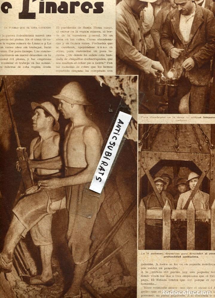 Collezionismo di Riviste e Giornali: REVISTA 1936 LAS MINAS DE LINARES LAMPARA LA CAROLINA NI&Ntilde;OS EN SANTA ELENA FUTBOL OSASUNA BIENZOBAS