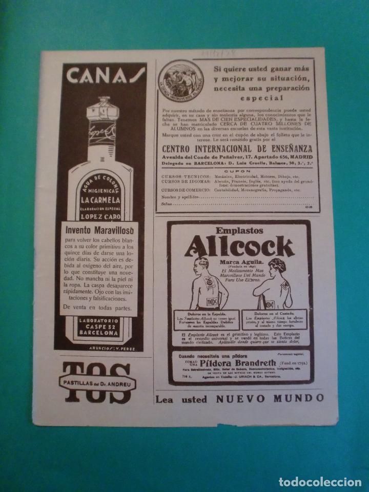 Sammeln von Zeitschriften und Zeitungen: AGUA DE COLONIA HIGIENICA LA CARMELA - EMPLASTOS ALCOCK - ANUNCIOS TELEGRAFICOS - 19/12/1928