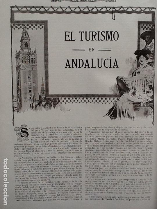 Collezionismo di Riviste e Giornali: EL TURISMO EN ANDALUC&Iacute;A .3 HOJAS REVISTA A&Ntilde;O 1910.CORDOBA BELMEZ VILLABARTA SEVILLA