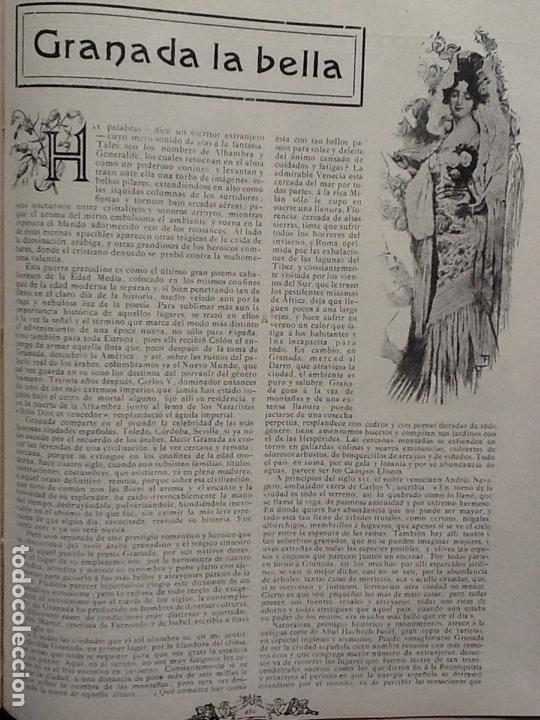 Coleccionismo de Revistas y Peri&oacute;dicos: GRANADA LA BELLA 3HOJAS REVISTA A&Ntilde;O 1910