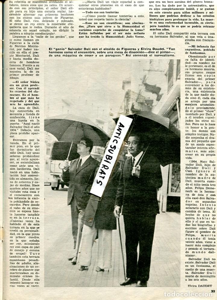 Coleccionismo de Revistas y Periódicos: REVISTA 1970 ENTREVISTA A SALVADOR DALI EN FIGUERES CON EL ALCALDE ELVIRA DAUDET - Foto 1 - 69945709
