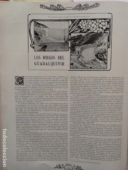 Collezionismo di Riviste e Giornali: LOS RIEGOS DEL GUADALQUIVIR.LAS MINAS EN ANDALUC&Iacute;A.3 HOJAS REVISTA A&Ntilde;O 1910