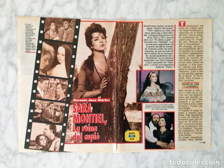 Coleccionismo de revistas y peri&oacute;dicos: REPORTAJE - SARA MONTIEL (CICLO TVE) - 1991