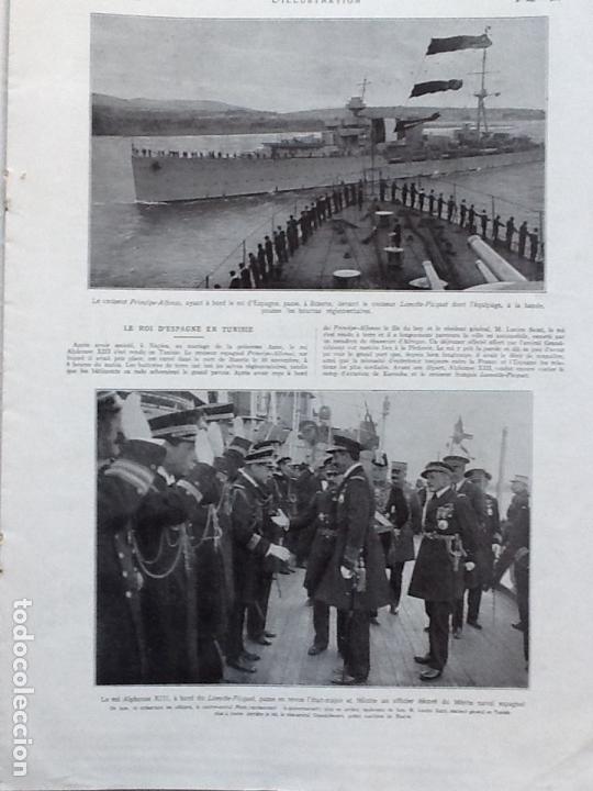 Collezionismo di Riviste e Giornali: EL REY DE ESPA&Ntilde;A ALFONSO XIII EN T&Uacute;NEZ.REVISTA L'ILLUSTRATION A&Ntilde;O 1927