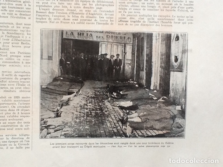 Collection Magazines and Newspapers: INCENDIO TEATRO NOVEDADES MADRID DOMINGO 23 DE SEPTIEMBRE  DE 1927.REVISTA L'ILLUSTRATION