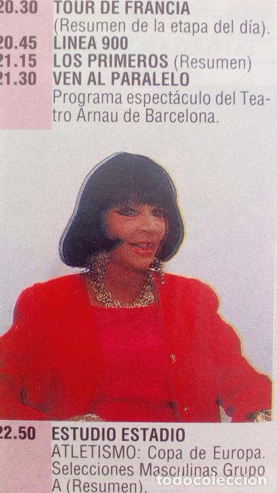 Coleccionismo de revistas y peri&oacute;dicos: RECORTE sara montiel ven al paralelo