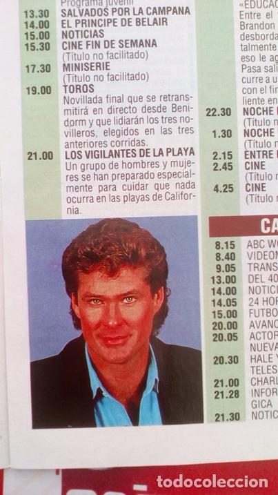 Coleccionismo de Revistas y Peri&oacute;dicos: RECORTE DAVID HASSELHOFF LOS VIGILANTES DE LA PLAYA EL COCHE FANTASTICO