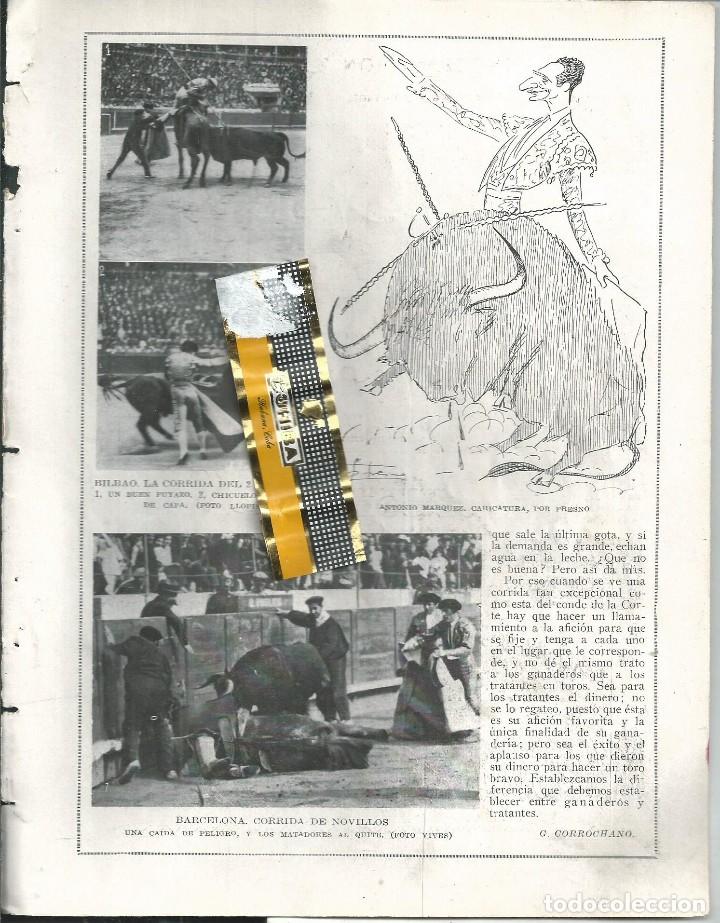 Collection Magazines and Newspapers: BYN 11 MAY 1924.N&ordm; 1721.TOROS MADRID Y BILBAO . CARICATURA ANTONIO MARQUEZ POR FRESNO CHICUELO
